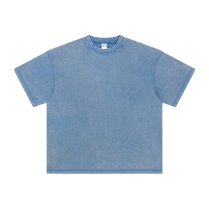 T-shirts personnalisés pour hommes T-shirt à manches courtes en coton surdimensionné T-shirt graphique vintage en détresse lavé à l'acide pour hommes livraison DDP - Product Image 2