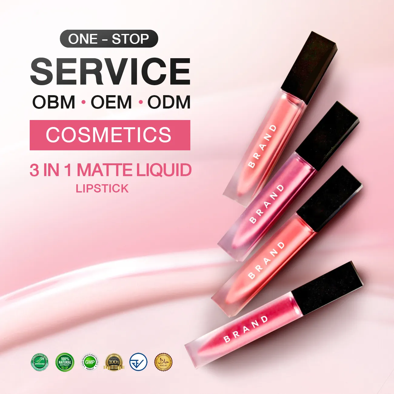OEM Wholesale 3 IN 1 Matte Liquid Lipstick