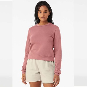Sudadera con capucha recortada para mujer, sudaderas informales con cordón de manga larga de Color sólido, Tops cortos - Product Image 6