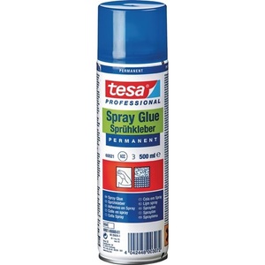 Pour l'adhésif permanent en spray TESA 60021, colle liquide transparente, 500 ml, en aérosol - Product Image 1