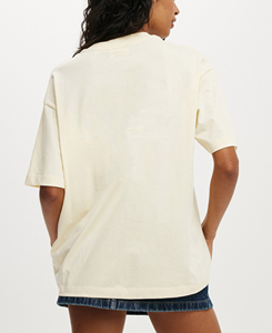 T-shirts pour femmes surdimensionnés 100% coton sur mesure été écologique séchage rapide à manches courtes Streetwear sérigraphie personnalisée - Product Image 5