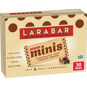 Larabar Minis Barritas de Masa de Galleta con Chispas de Chocolate, Sin Gluten, Veganas, con Frutas y Nueces, 15.6 oz, 20 Unidades - Product Image 1