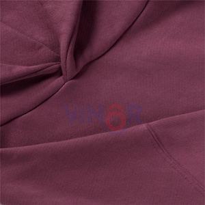 Sweat à capuche en coton pour homme, poids lourd, surdimensionné, logo brodé personnalisé, tissu français épais, teinture unie pour l'hiver - Product Image 5