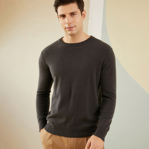 เสื้อสเวตเตอร์คอกลมแบบสวมหัวเสื้อลำลองทรงสลิมฟิตสำหรับผู้ชายผ้าโพลีเอสเตอร์ถักลาย2025 - Product Image 6