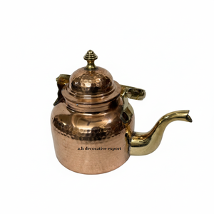 <b>Modern</b> Hand-Hammered Copper <b>Kettle</b> Coffee/Tea Pot with Solid Brass Spout Handle 2000ml Eco-Friendly Pitcher - Product Image 2
