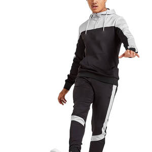 Ensemble de survêtement décontracté à capuche en deux pièces de haute qualité, sweat-shirt uni, 100% coton polaire, taille régulière, unisexe, personnalisable - Product Image 2