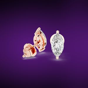 Pendientes de circonitas cúbicas al por mayor en oro rosa de 18 quilates, oro amarillo, oro blanco y plata, joyería Premium para minoristas de alta gama - Product Image 1