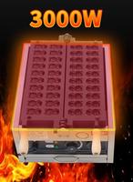 Gaufrier Commercial Électrique 20 Cavités Style Influenceur Mini Ours Brun, Grille à Crêpes en Forme d'Ours