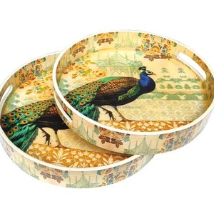 Bandeja de madera para servir restaurante bandeja de desayuno y bandeja de madera para servir alimentos con asa - Product Image 1