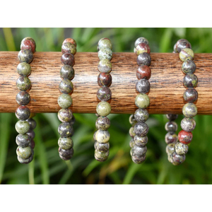 Ágata de piedra de sangre africana Natural de moda, cuentas redondas de 8mm, pulsera curativa de cristal, estilo Feng Shui, tema de Mascota, joyería de moda - Product Image 5