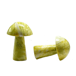 Haute qualité cristal champignon Serpentine Gua Sha corps naturel grattage outil de Massage visage pierre précieuse champignon en gros - Product Image 6