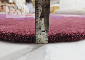 Tapis personnalisé en laine de Nouvelle-Zélande 100% motif de fleurs violettes touffeté à la main de haute qualité pour le sol de la maison pour la cuisine moderne - Product Image 4