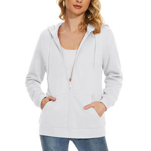 เสื้อฮู้ดผ้าฟลีซถักสำหรับผู้หญิงเสื้อฮู้ดโอเวอร์ไซส์พิมพ์ลายโลโก้ออกแบบได้ตามต้องการ - Product Image 1