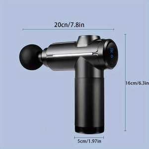 Masajeador Portátil Súper Compacto y Elegante con 8 Cabezales y 30 Velocidades para Masajes Corporales, de Espalda, Cuello y Brazos - Product Image 3