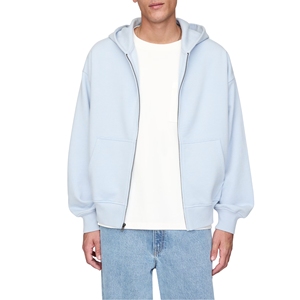 Sweat à capuche unisexe personnalisé avec logo, fermeture éclair, polaire, écologique, coton mélangé, basiques streetwear pour hommes et femmes - Product Image 1