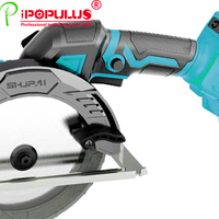 IPOPULUS fabriqué en Chine 21V menuiserie portable métal 6.5 pouces outil de coupe petite scie circulaire à usage domestique Machine pour bois
