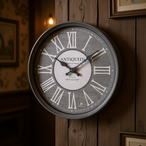 Reloj de Pared JUSTAMINUTE Gris Antiguo 00887TG 4x28cm, Estilo Clásico de la Antigua Europa - Product Image 3