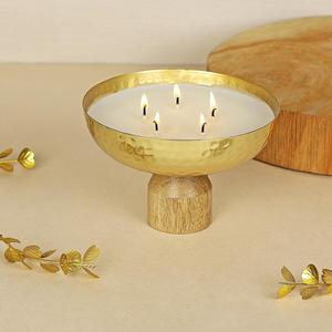 Portavelas Urli de Metal de diseño de lujo para Diwali Decor Flower Cut Urli con gran calidad con tamaños 16x28 cm - Product Image 2