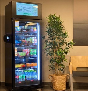 Gabinete de quiosco inteligente personalizado, bocadillos de algodón de azúcar, jugo de naranja, artículos de venta al por menor, máquina expendedora de alimentos y bebidas, carcasa de Metal - Product Image 4