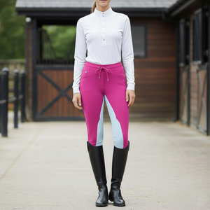 Pantalones de Montar a Caballo de Alta Calidad, Nuevo Estilo, Más Vendidos, Cintura Alta, Asiento Completo con Agarre, Pantalones de Montar para Mujer, Mallas con Botones - Product Image 4