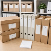Étiquette autocollante rectangulaire personnalisée en relief, en papier synthétique durable pour classeur