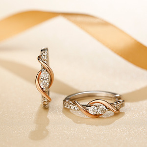 Pendientes de Aro con Diamantes Jeulia Never Apart - Product Image 5