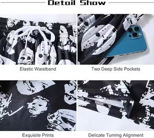 Pantalones cortos de equipo de baloncesto de poliéster 100% personalizados OEM pantalones cortos de baloncesto deportivos transpirables para hombre - Product Image 6