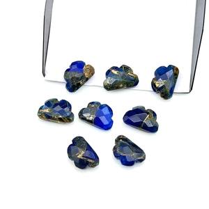 Perles de nuage facettées en turquoise cuivre bleu, pierres sculptées à la main pour la fabrication de bijoux - Product Image 5