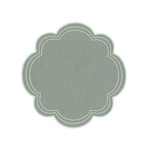 Elegantes manteles individuales de lino con bordados sutiles para una decoración minimalista del comedor, estilo premium. - Product Image 1