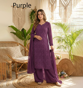 Tenues ethniques indiennes et pakistanaises : Kurtis à coupe droite, ensembles Kurta pour femmes avec col et manches fantaisie, prêts-à-porter, en soie viscose épaisse, longueur midi, pour les fêtes - Product Image 1
