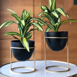 Juego de macetas de hierro de Metal modernas y elegantes, macetas decorativas pequeñas y grandes para jardín, centro comercial, condición colgante, venta al por mayor - Product Image 3