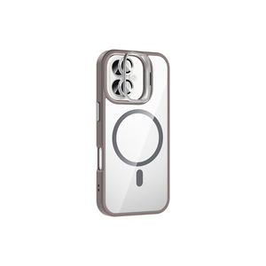 Funda de Silicona Gris de Lujo Serie NXXA Etro para MagSafe para iPhone 16 Plus con Soporte Integrado y Protector de Lente de Cámara en Caja - Product Image 2