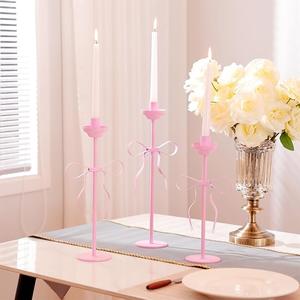 Porte-chandelier Bow Tall Taper Lot de 3 métaux décoratifs étonnants pour les festivals pour les cadeaux et la décoration intérieure - Product Image 6