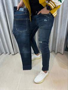 Pantalon en jean pour homme, couleur indigo, léger, écologique, anti-plis, en toile de coton, formel, confortable, meilleur prix, fabriqué au Bangladesh - Product Image 2