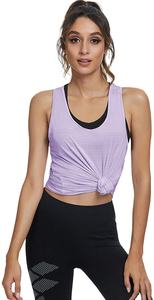 Meilleur débardeur personnalisable pour femme, tissu respirant, décontracté, pour l'entraînement, la salle de sport, style fitness, noir uni, taille XS, vente en gros - Product Image 6