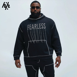 Nouveau personnalisé hiver haute qualité respirant surdimensionné 100% coton 350 Gsm personnalisé point de contraste broderie sweats à capuche sweat - Product Image 1