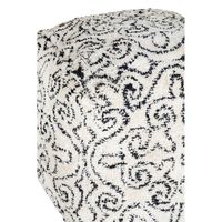 Pouf ottoman repose-pieds de qualité supérieure, fait main, antistatique, couleur personnalisable, design Art Déco, en tissu pur coton pour salon