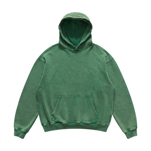 Pull à capuche en molleton de coton surdimensionné 100% unisexe Streetwear lourd broderie de poche kangourou à séchage rapide vêtements d'hiver - Product Image 5