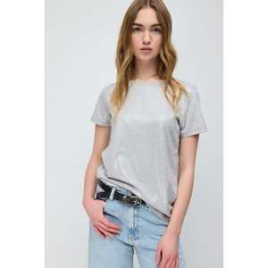 Camiseta Casual de Cuello Redondo con Tela Brillante, 100% Poliéster - Product Image 1