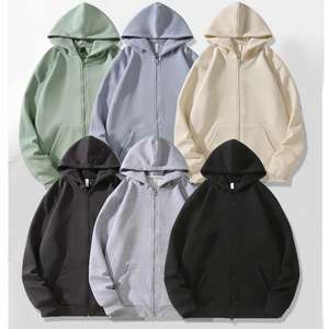 Sweat-shirt à capuche personnalisé fabricant 420g pur coton cercle poids lourd sweat-shirt zippé unisexe hommes sweat à capuche personnalisé pour hommes femmes sweats à capuche - Product Image 1