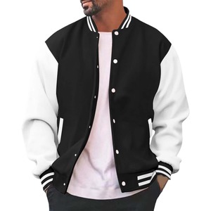 Factory Direct High Quality Bomber <b>Jacket</b> Genuine <b>Leather</b> Sleeves Unisex OEM Custom <b>Retro</b> Spring Waterproof Windproof - Product Image 1