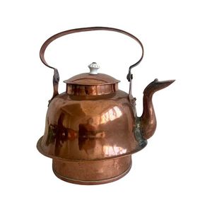 Tetera de cobre tradicional hecha a mano diseñada para la decoración del hogar y uso práctico con elegancia y encanto de inspiración vintage - Product Image 5