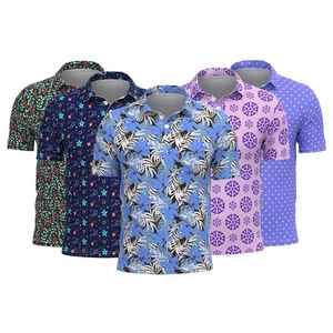 Polo en polyester à sublimation pour homme avec logo personnalisé coupe athlétique à séchage rapide adaptée au golf, au tennis ou aux vêtements d'entreprise - Product Image 4