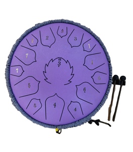 Venta al por mayor: Tambor <span class=keywords><strong>de</strong></span> lengüeta <span class=keywords><strong>de</strong></span> acero al carbono <span class=keywords><strong>de</strong></span> 14 pulgadas y 15 tonos, instrumento <span class=keywords><strong>de</strong></span> percusión Handpan, kit completo con martillo, bolsa, guantes y <span class=keywords><strong>libro</strong></span> <span class=keywords><strong>de</strong></span> música. - Product Image 1