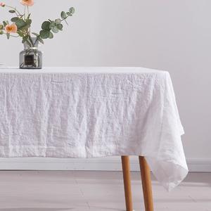 <b>White</b> Premium Brand High Quality <b>Tablecloth</b> Linen 100% Cotton Cover Washable Elegance Weddings Banquet Modern Stylish Wholesale - Product Image 3