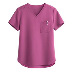 Tenues d'infirmières médicales en toile et élasthanne de qualité supérieure, vente en gros directe d'usine, ensembles d'été pour personnel hospitalier 2026 - Product Image 1