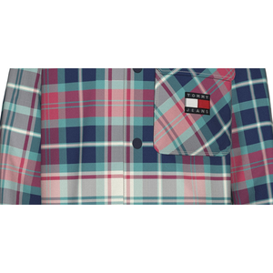 เสื้อโค้ทพัฟเฟอร์ลายสก็อตสำหรับผู้ชาย ยี่ห้อทอมมี่ ฟอร์ ฮิลฟิเกอร์ รุ่นวินเทจ สีเขียว ไซส์ XS (X-Small) แบบมีซิป ผลิตจากผ้าสแปนเด็กซ์ เหมาะสำหรับฤดูใบไม้ผลิและฤดูหนาว - Product Image 5