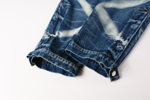 Pantalones vaqueros azules de alta calidad para hombre, a la moda retales, estilo holgado de carga de carpintero, diseño recto de calle, servicio OEM - Product Image 6