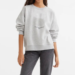 Sweat-shirt ample de style vintage pour femmes pour l'automne entraînement Fitness Logo personnalisé sur le devant hiver chaud OEM sweats unis - Product Image 3