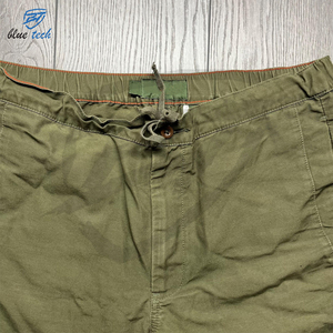 Men's Classic Casual Cargo Shorts Wholesale 100% Cotton Solid Breathable Elastic Waist Multi Pockets Quick Dry - Product Image 4
